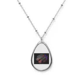Wolf Oval Necklace