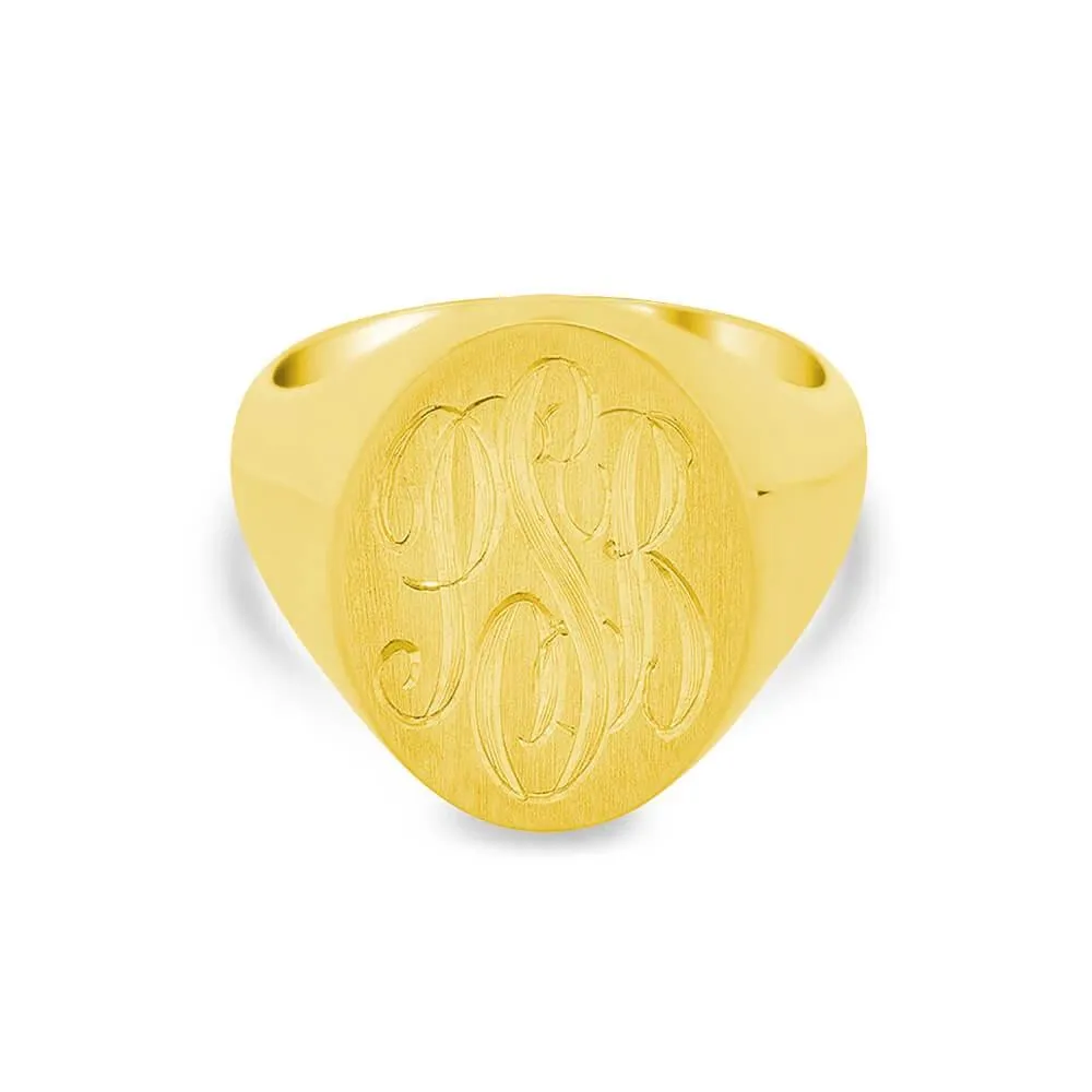 Women's Oval Signet Ring - Extra Large