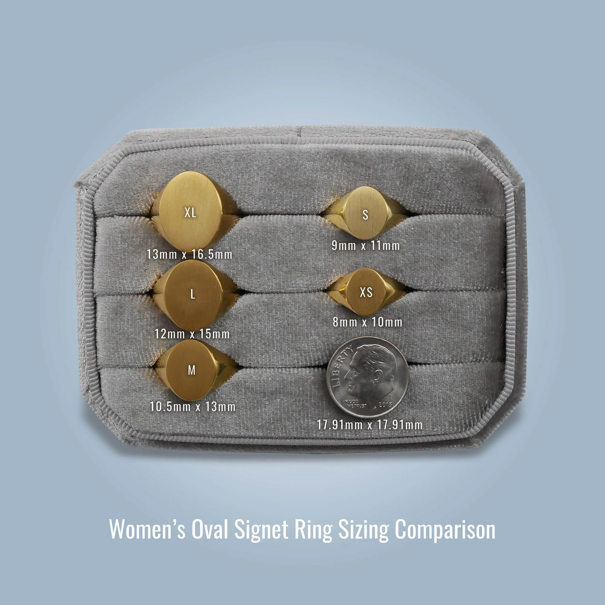 Women's Oval Signet Ring - Extra Large