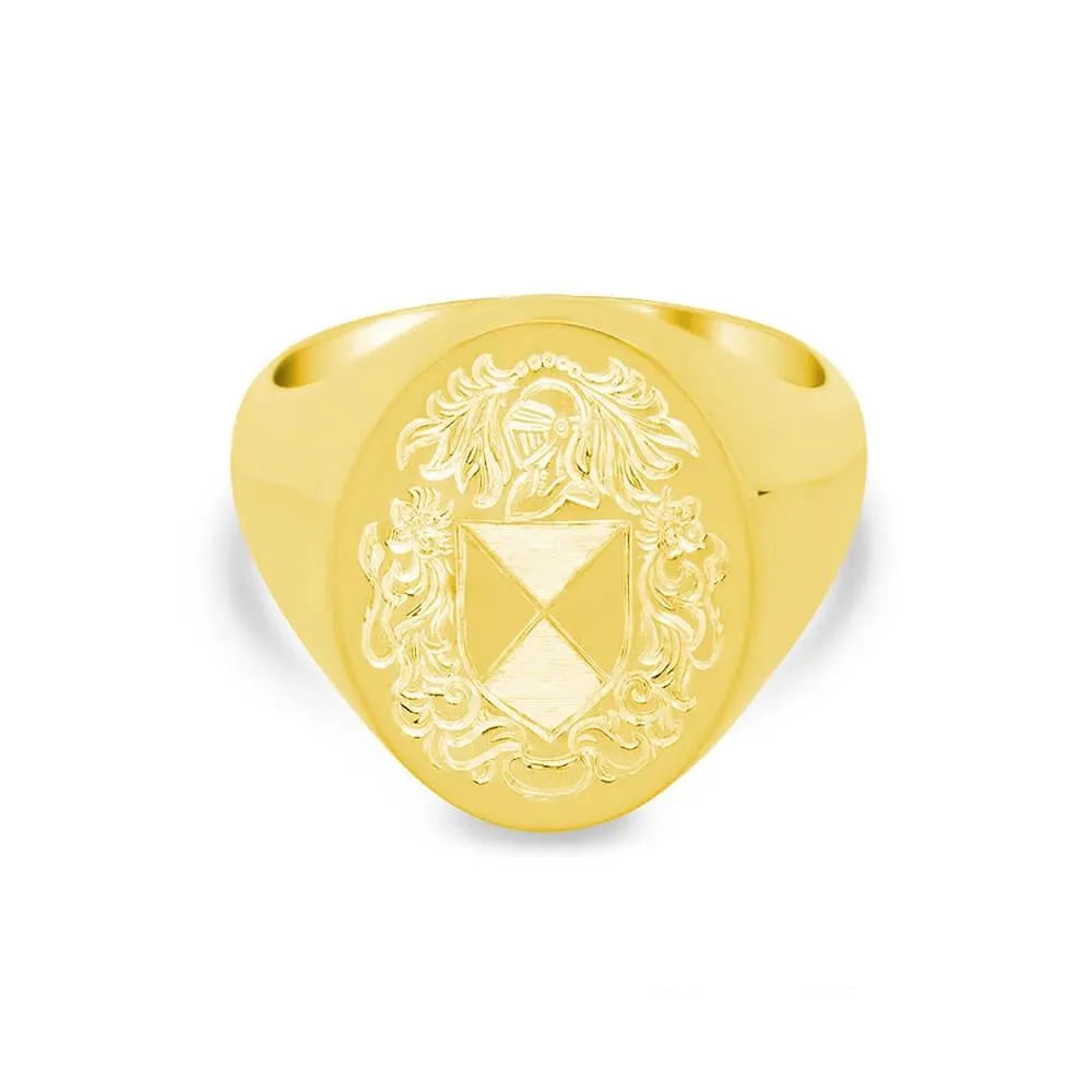 Women's Oval Signet Ring - Extra Large