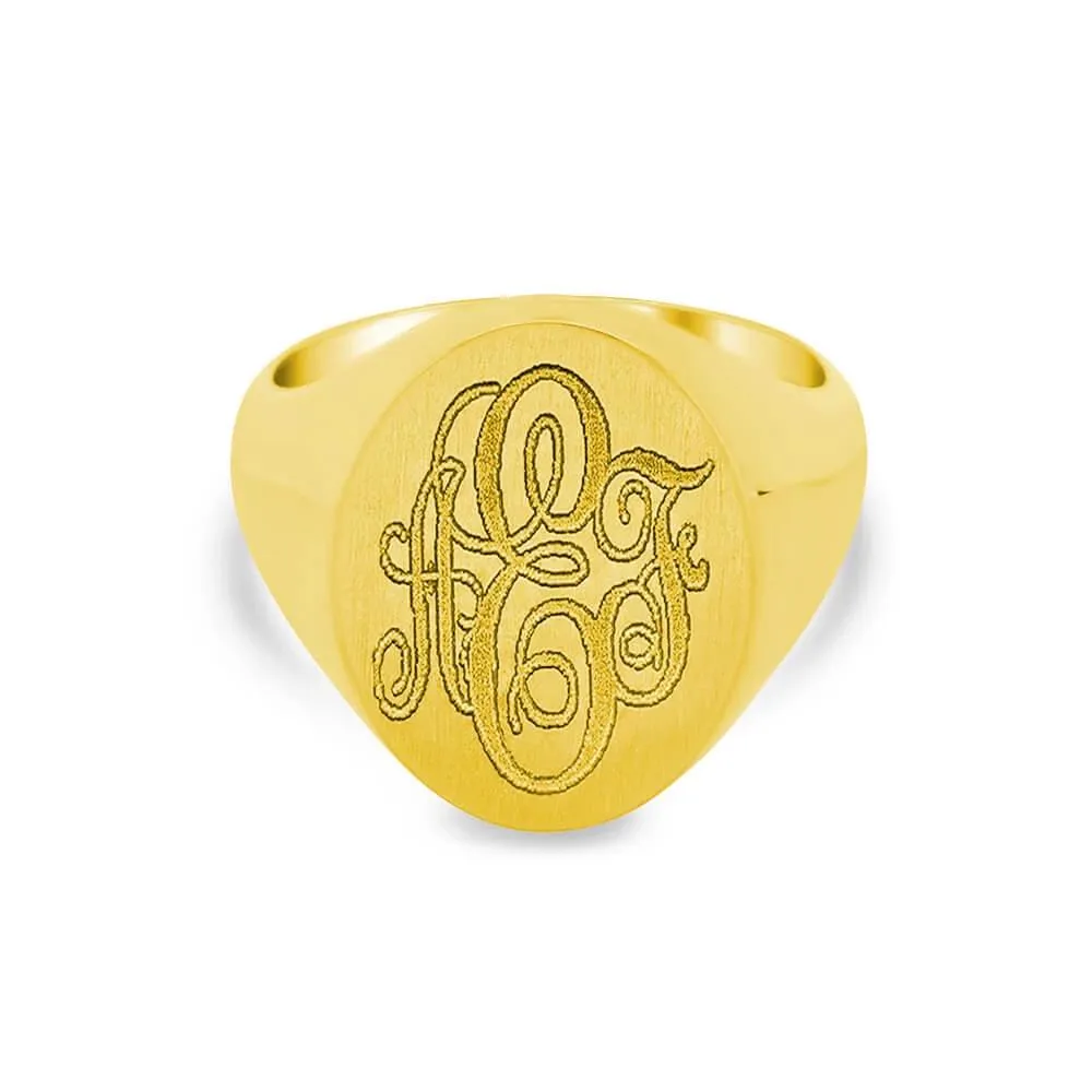 Women's Oval Signet Ring - Extra Large