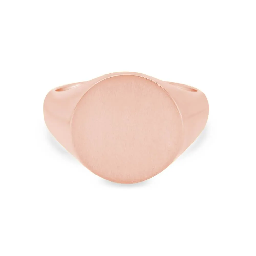 Women's Round Signet Ring - Extra Large