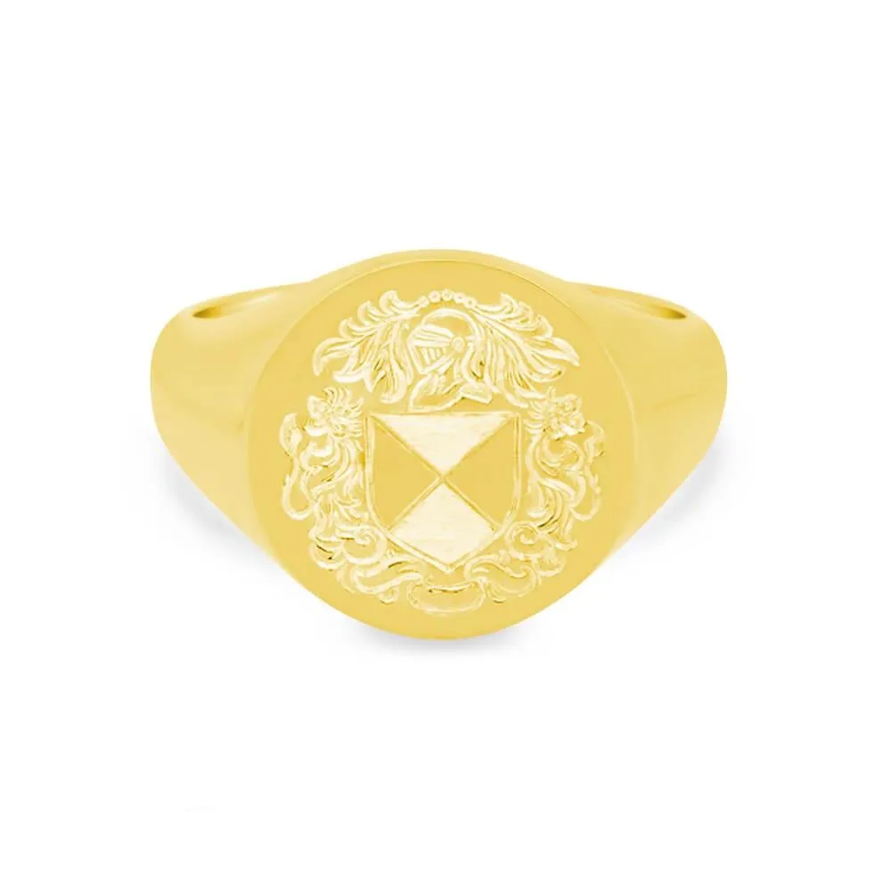 Women's Round Signet Ring - Extra Large