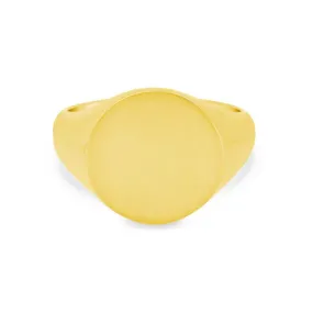 Women's Round Signet Ring - Extra Large