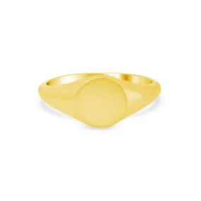 Women's Round Signet Ring - Extra Small