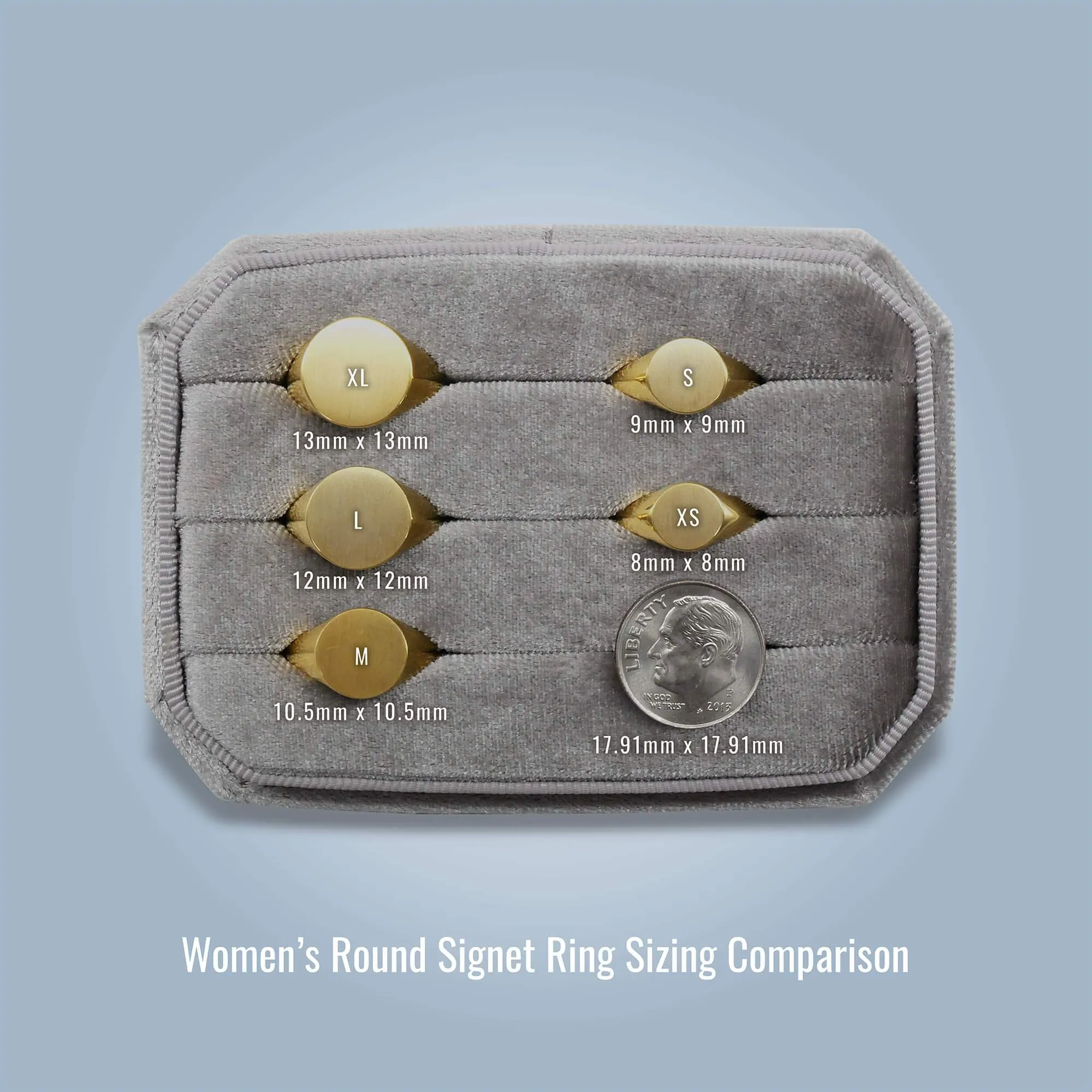 Women's Round Signet Ring - Extra Small