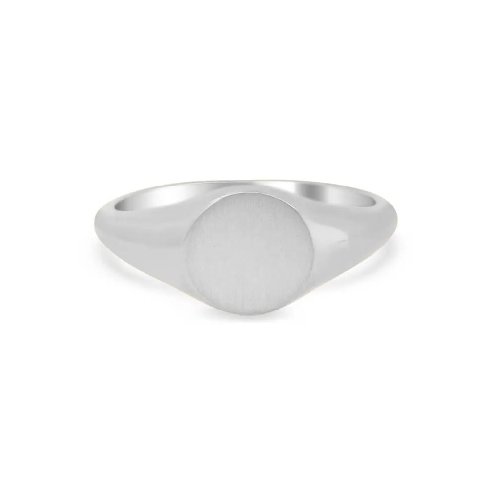 Women's Round Signet Ring - Extra Small