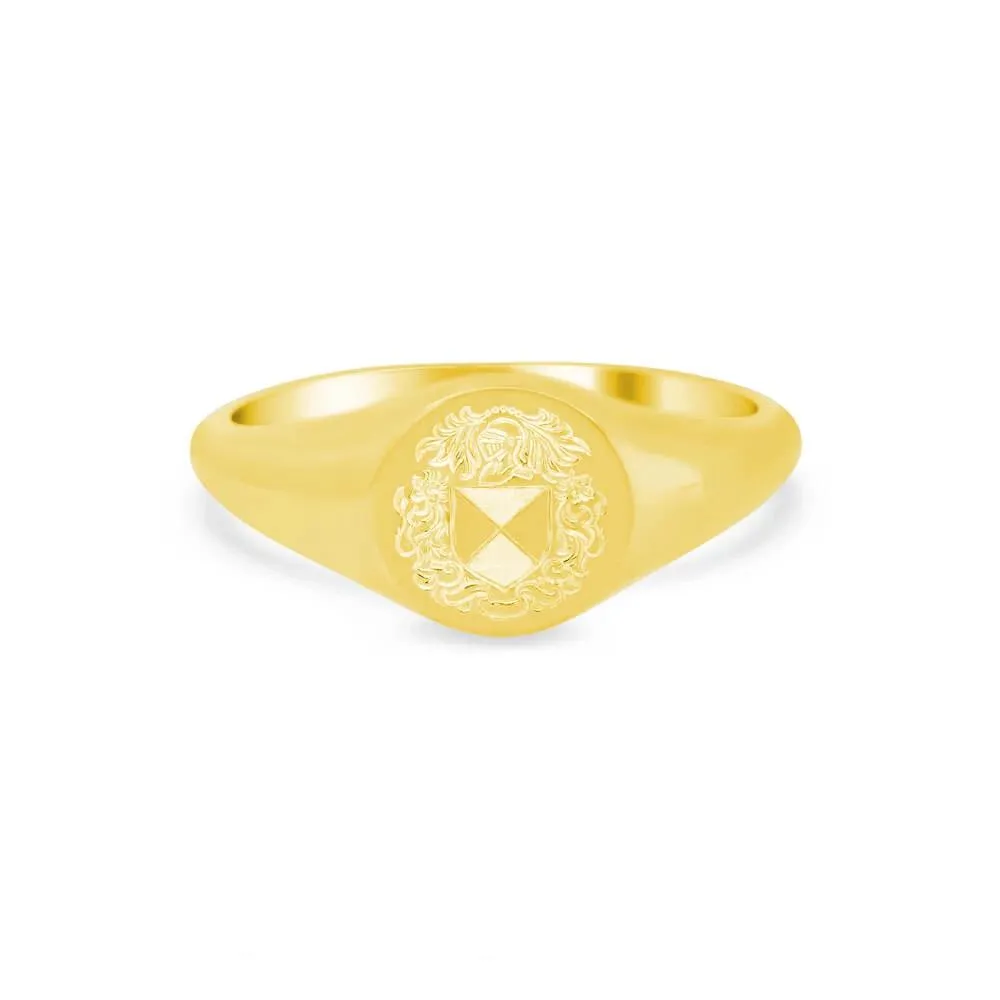 Women's Round Signet Ring - Extra Small