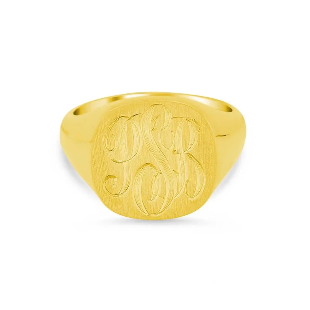 Women's Square Signet Ring - Extra Large
