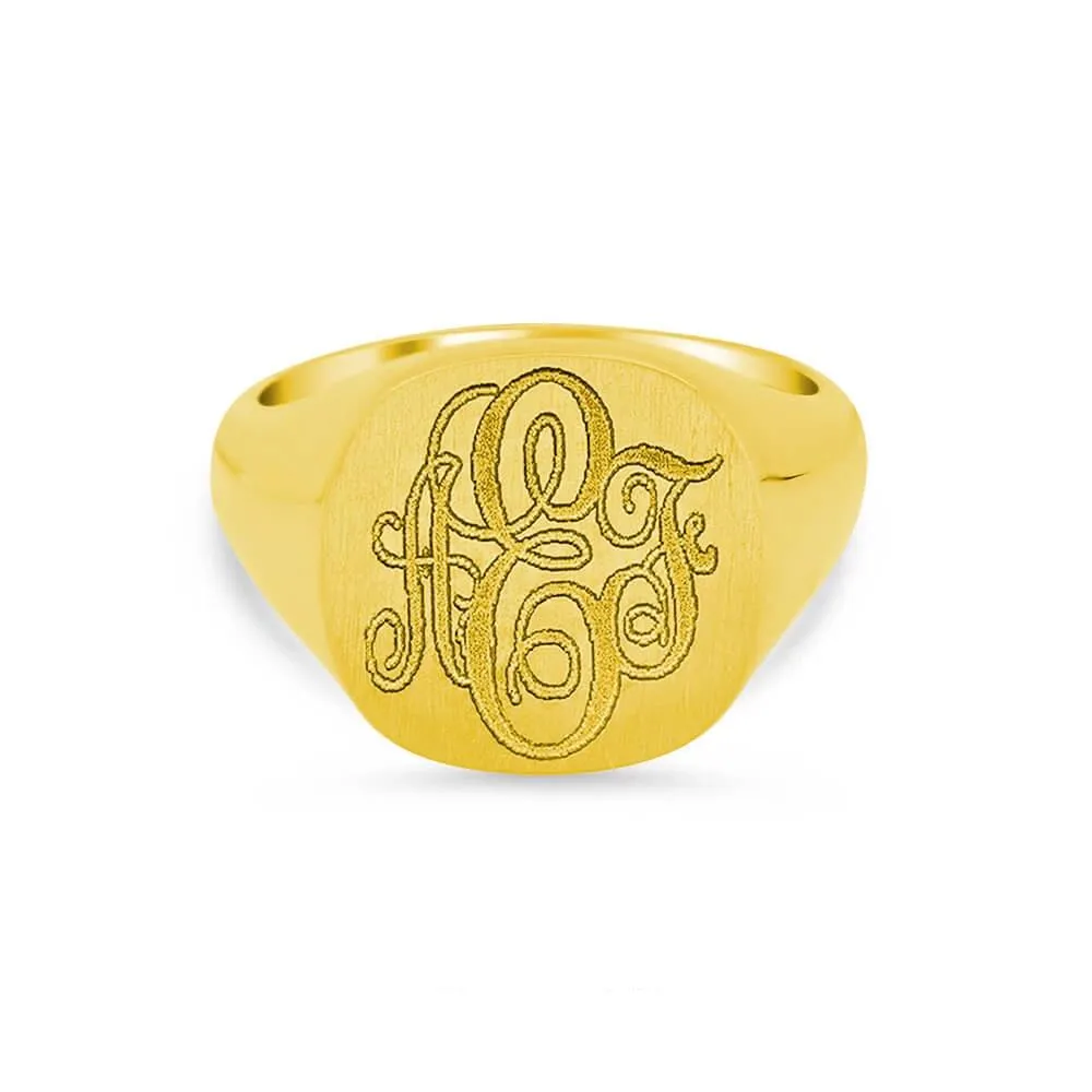 Women's Square Signet Ring - Extra Large