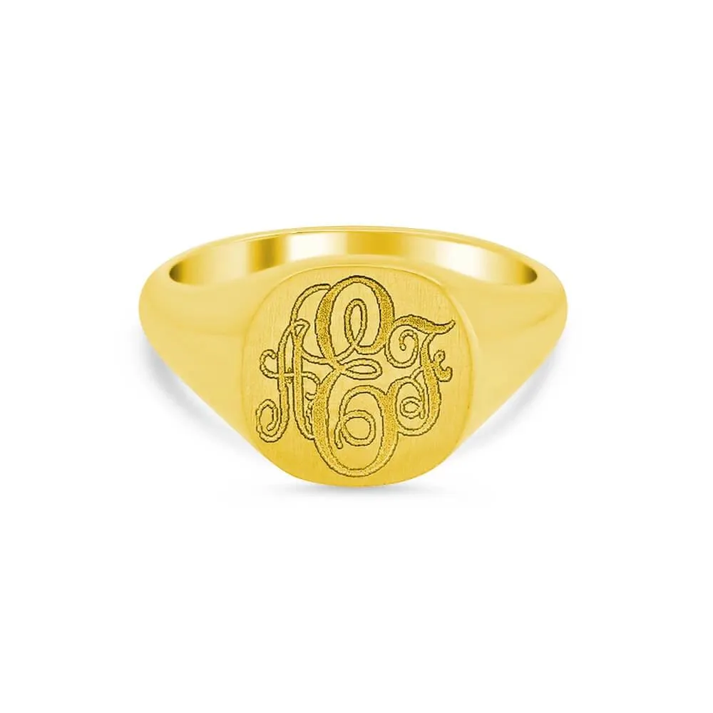 Women's Square Signet Ring - Medium