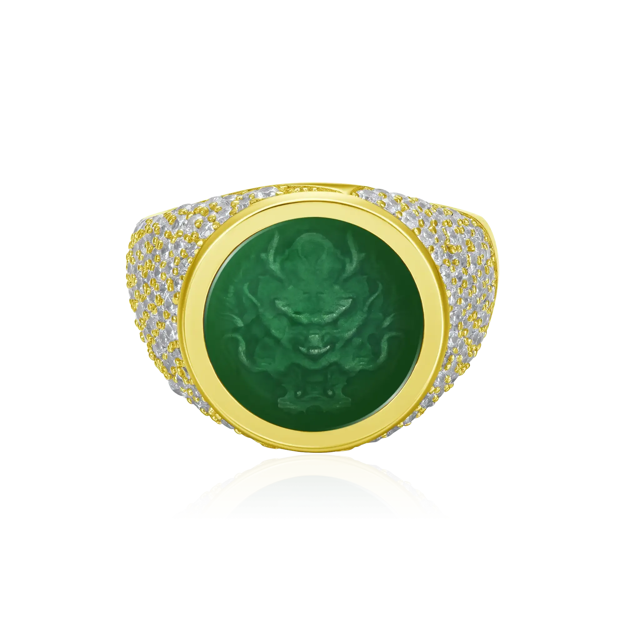 WONG Ⅱ Ridge Iced Out Signet Ring