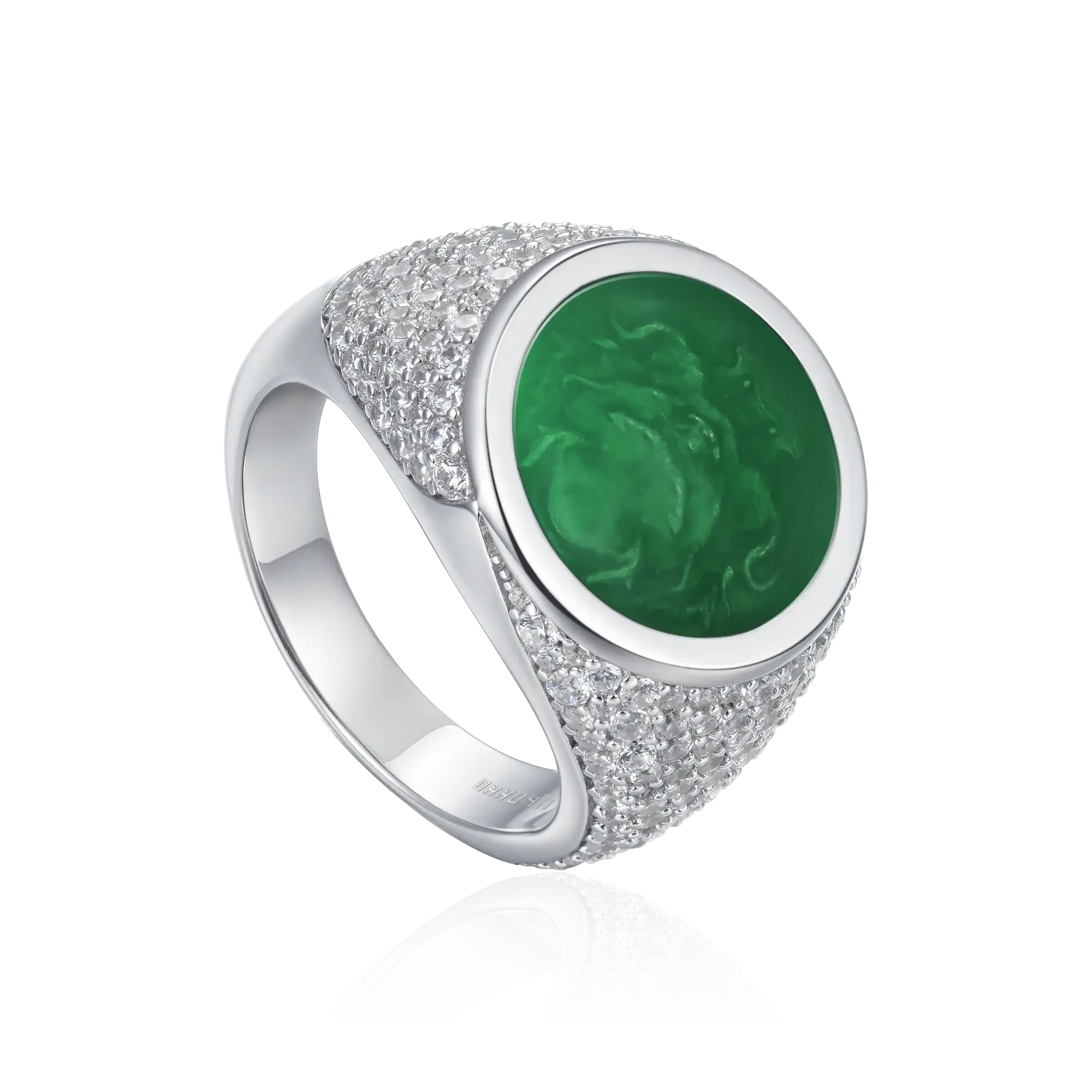 WONG Ⅱ Ridge Iced Out Signet Ring