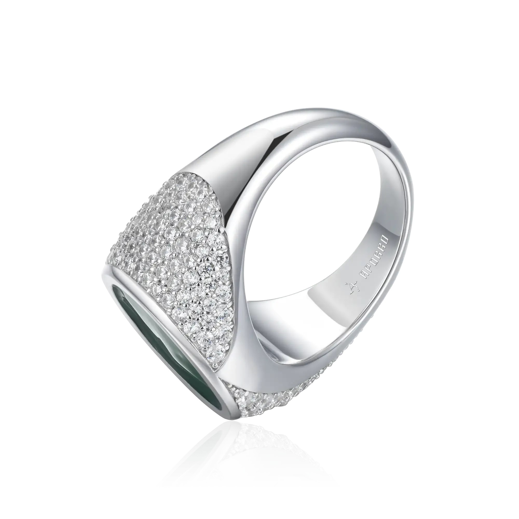 WONG Ⅱ Ridge Iced Out Signet Ring