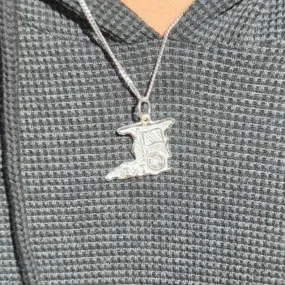 XLarge Trinidad Map Pendant with Chain
