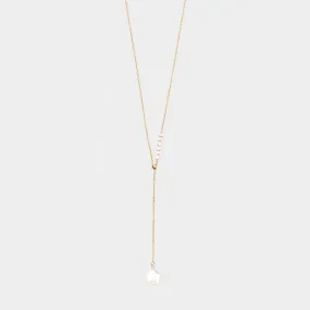 Y Shape Necklace: Mother of Pearl Star