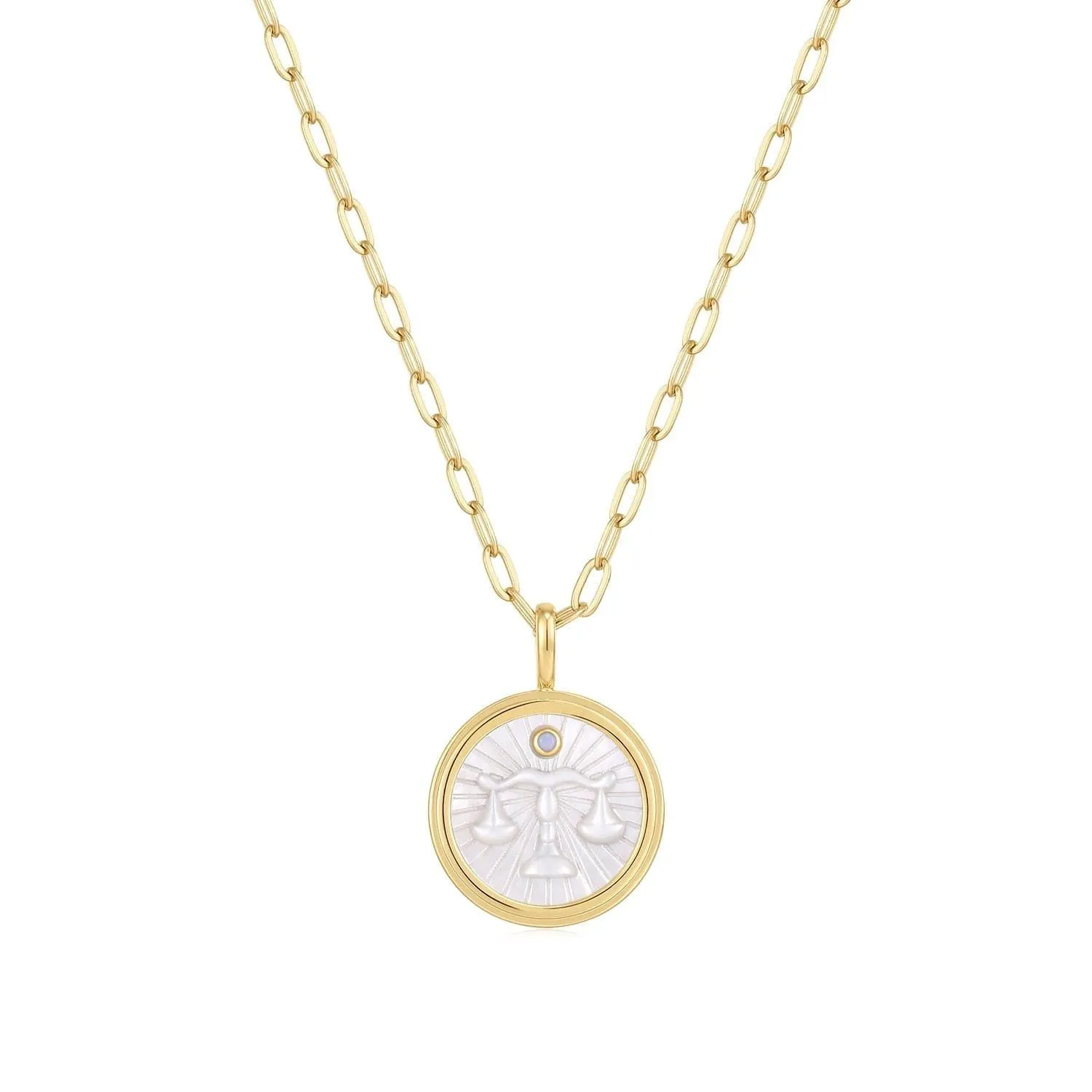 ZODIAC LIBRA MOTHER OF PEARL NECKLACE