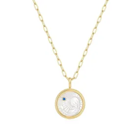 ZODIAC VIRGO MOTHER OF PEARL NECKLACE