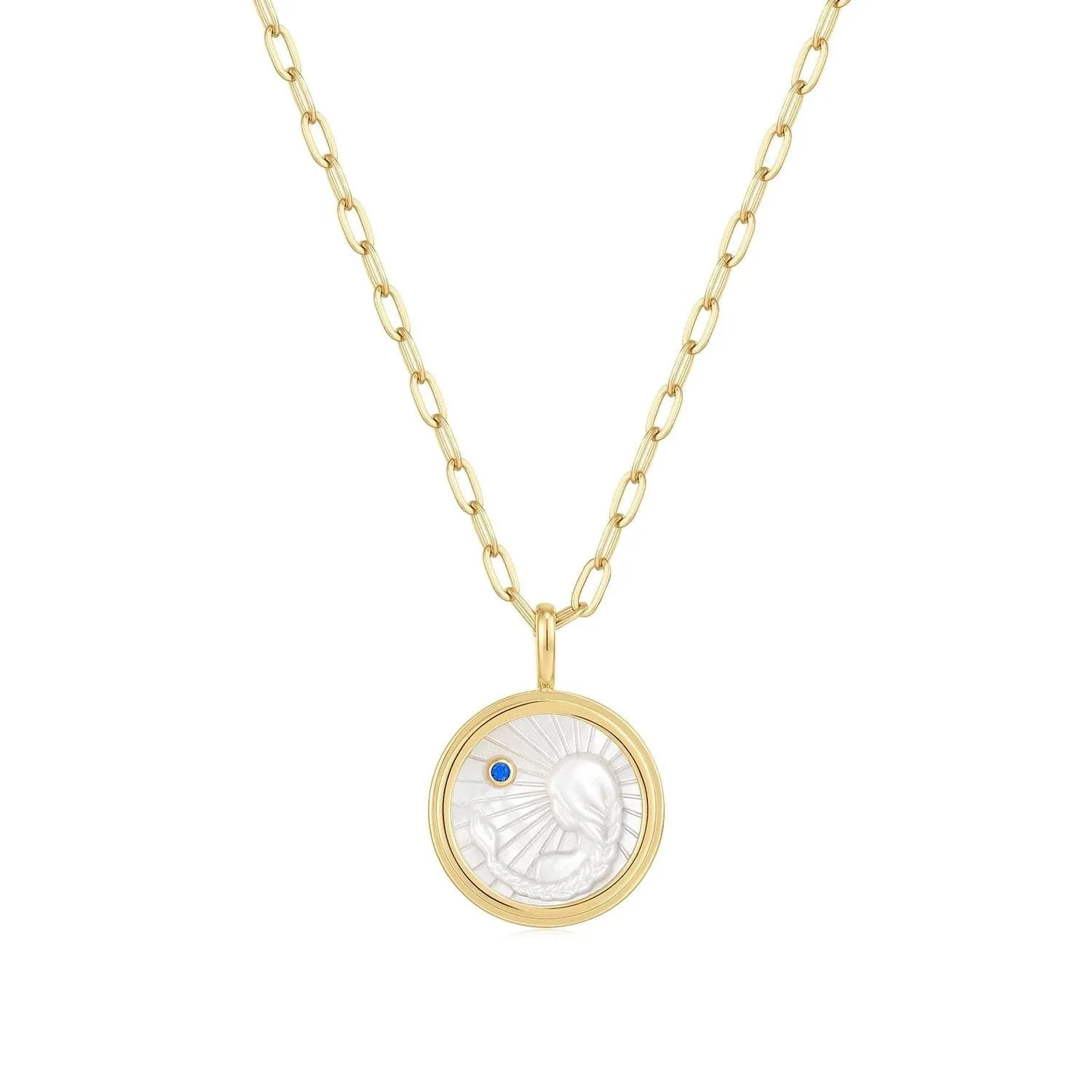 ZODIAC VIRGO MOTHER OF PEARL NECKLACE