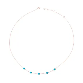Zuri, Turquoise Necklace, 18K Yellow Gold